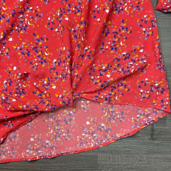 GIBSON x Living in Yellow L Womens Pink Ditzy Floral Maggie Twist Hem Top - Picture 5 of 9